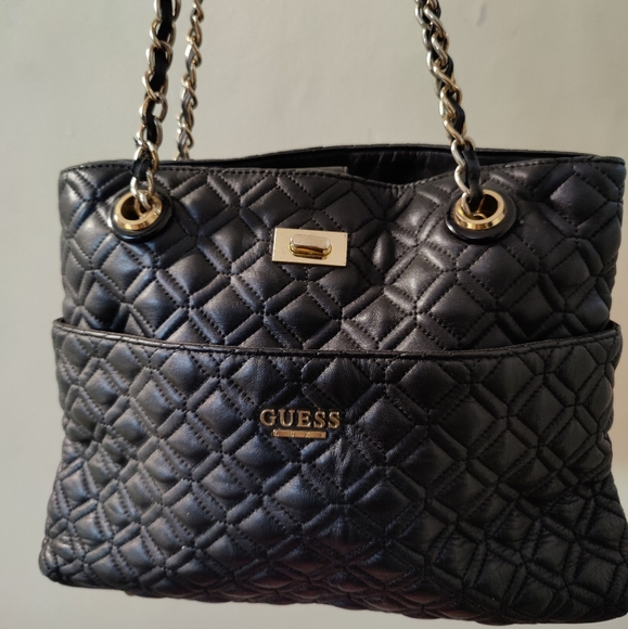 Guess Marciano Luxe Suave Carryall genuine leather quilted bag - Picture 3 of 7